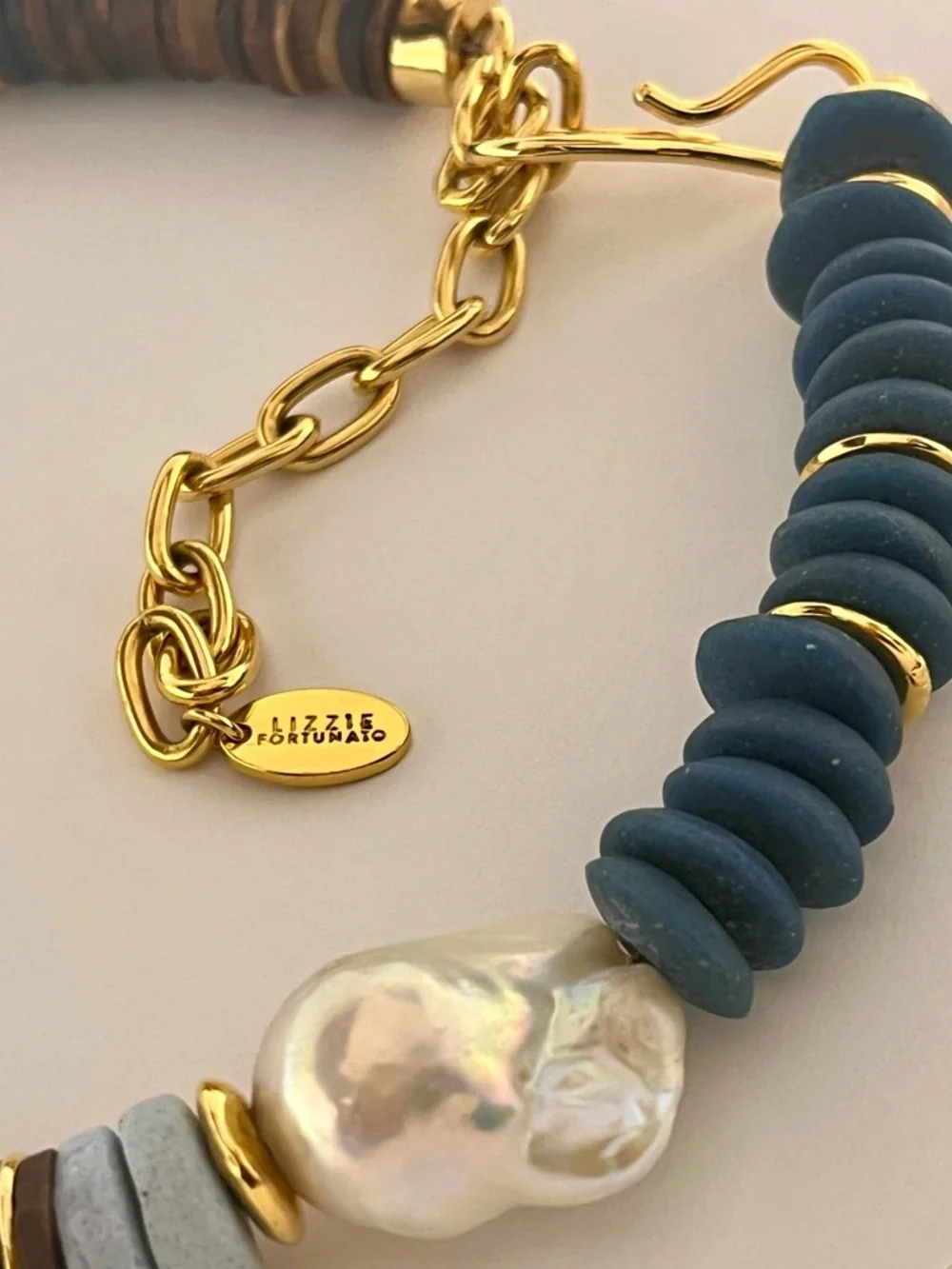 LIZZIE FORTUNATO Tavira Beaded Necklace in Multi - Picture 3 of 4